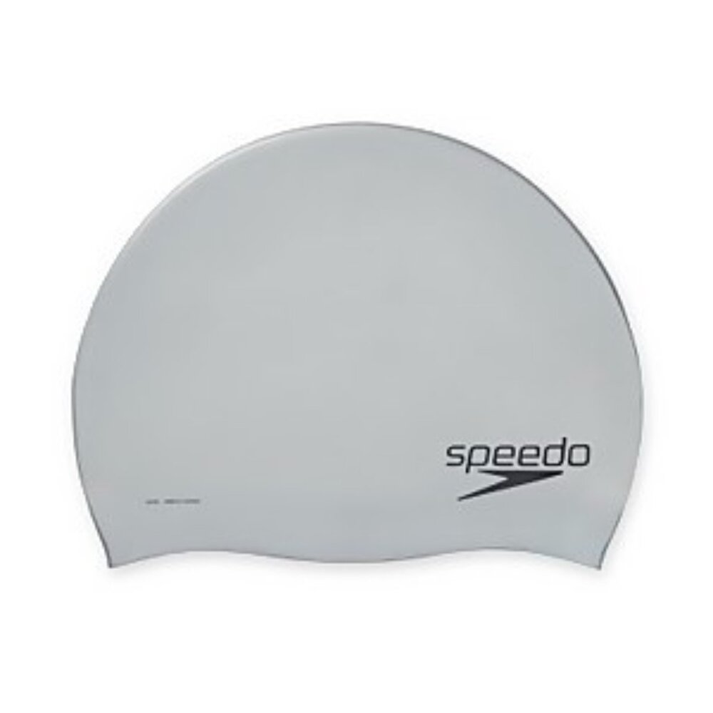 SPEEDO ADULT SOLID SILICONE CAP SILVER NWT